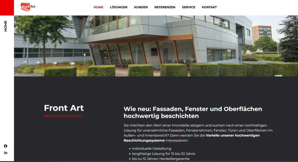 Website Text für Wuppertaler Fassadengestaltung mit Beschichtungssystemen